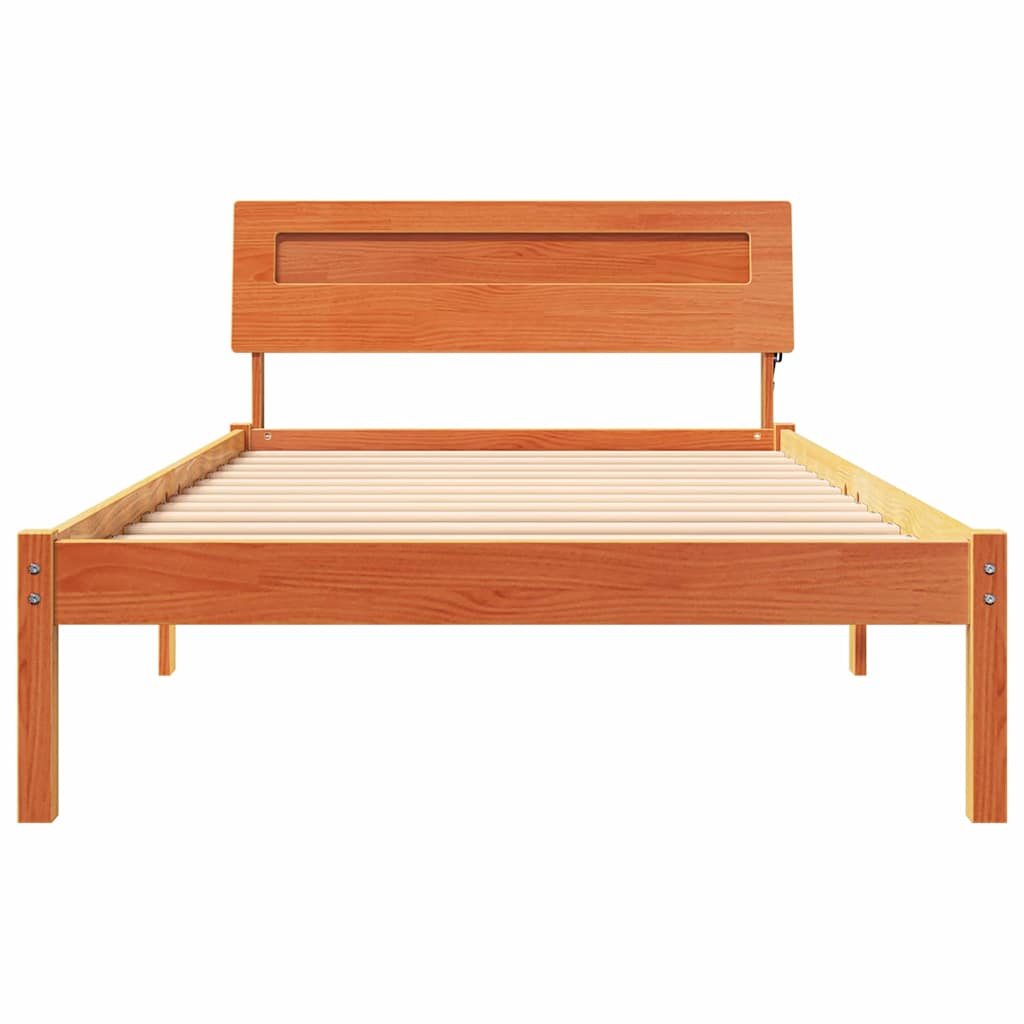 Struttura del letto Marrone cerato 80 x 200 cm Pino massello | homemem39