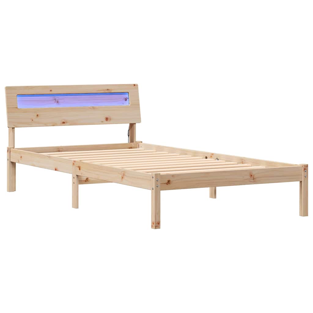 Struttura del letto Marrone 90 x 190 cm Pino massello | homemem39