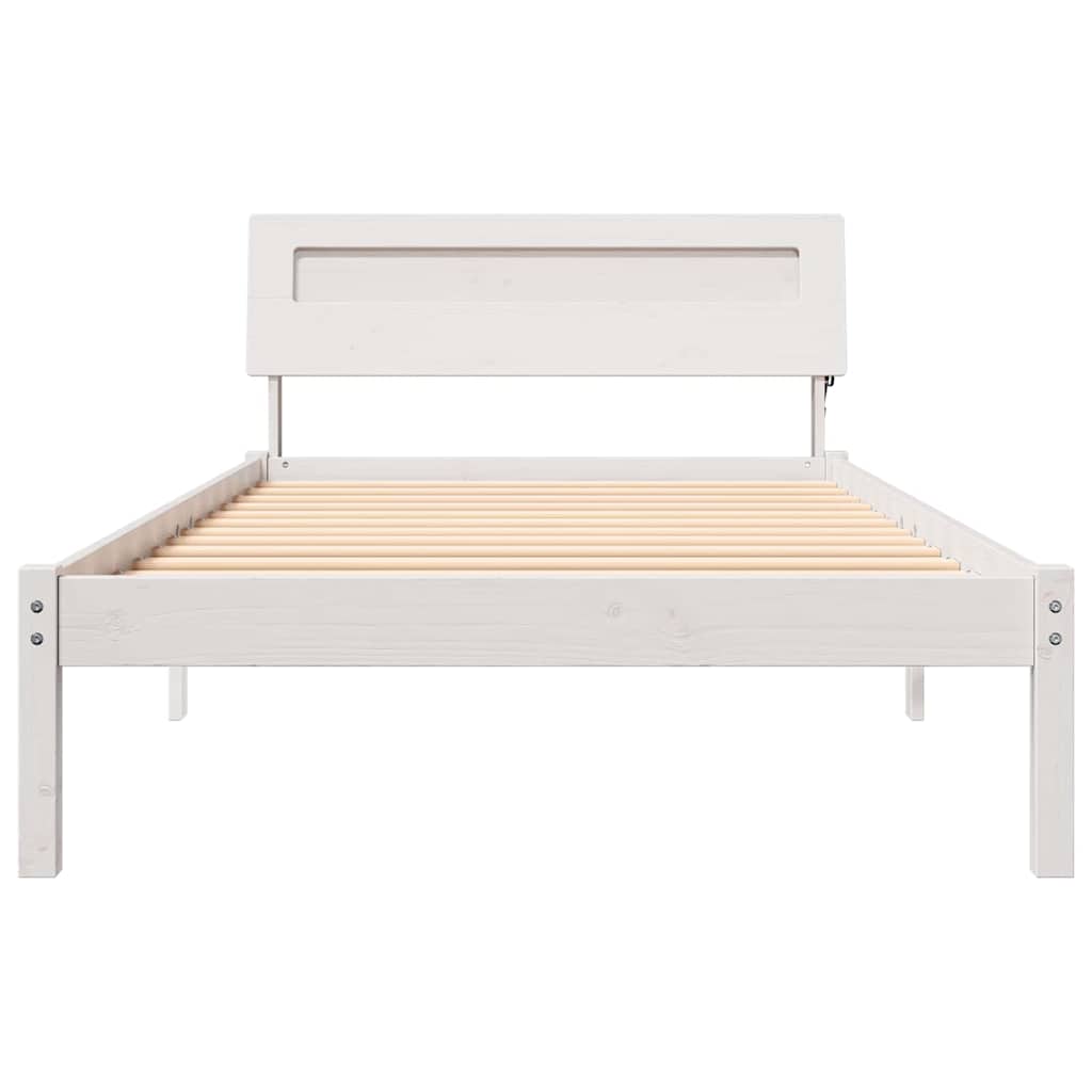 Struttura del letto Bianco 90 x 190 cm Pino massello | homemem39