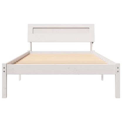Struttura del letto Bianco 90 x 190 cm Pino massello | homemem39
