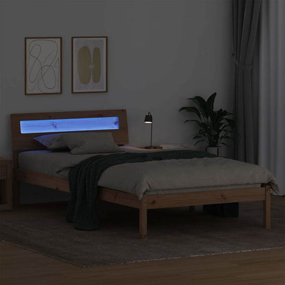 Struttura del letto Marrone 75 x 190 cm Pino massello | homemem39