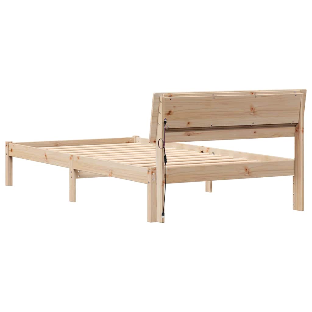 Struttura del letto Marrone 75 x 190 cm Pino massello | homemem39