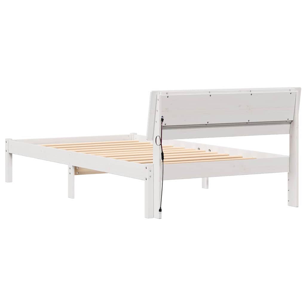 Struttura del letto Bianco 75 x 190 cm Pino massello | homemem39