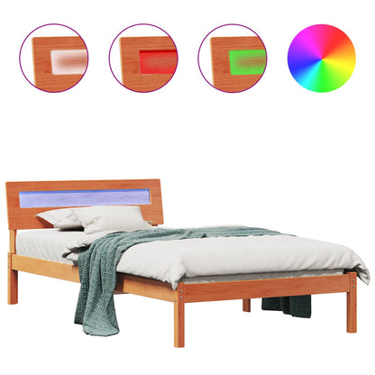 Struttura del letto Marrone cerato 75 x 190 cm Pino massello