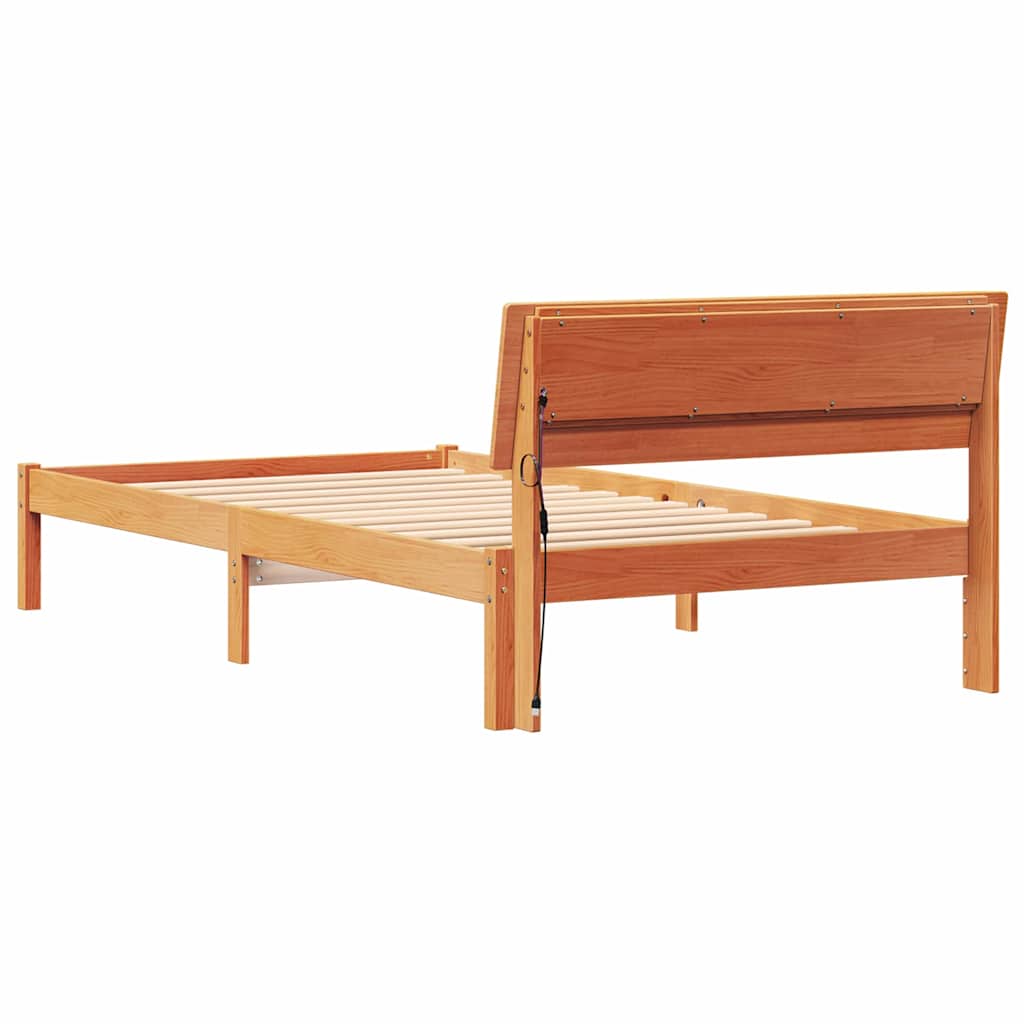 Struttura del letto Marrone cerato 75 x 190 cm Pino massello | homemem39