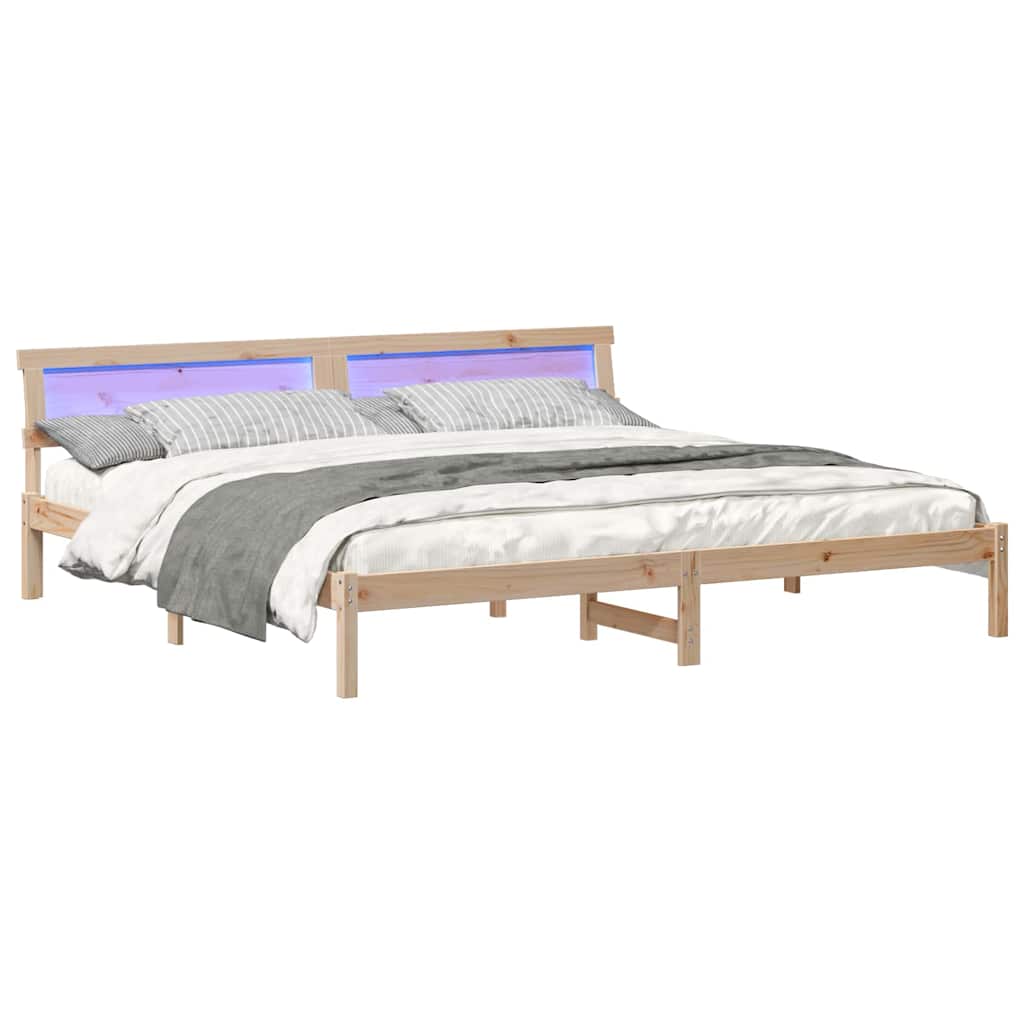 Struttura del letto Marrone 180 x 200 cm Pino massello | homemem39