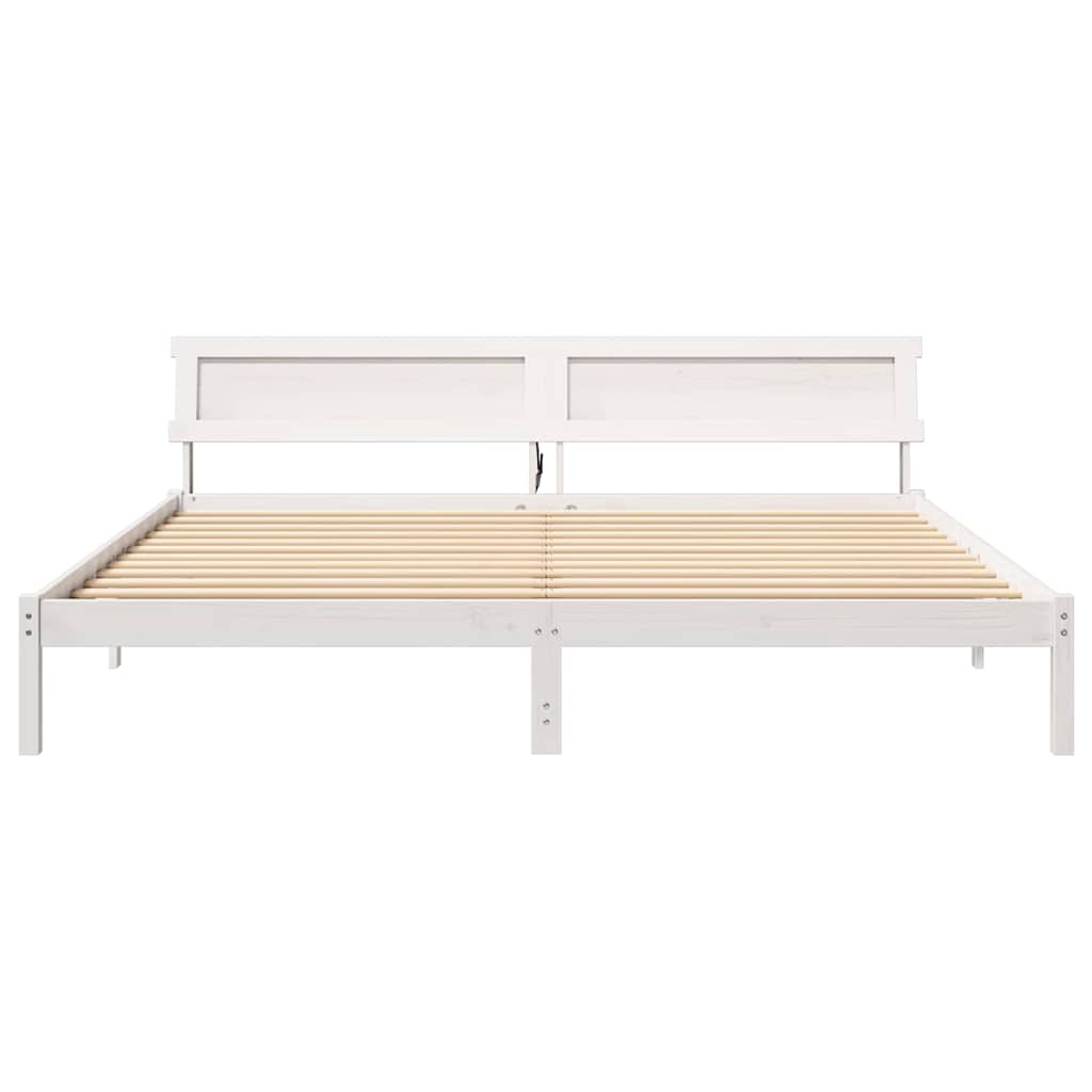 Struttura del letto Bianco 180 x 200 cm Pino massello | homemem39