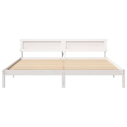 Struttura del letto Bianco 180 x 200 cm Pino massello | homemem39