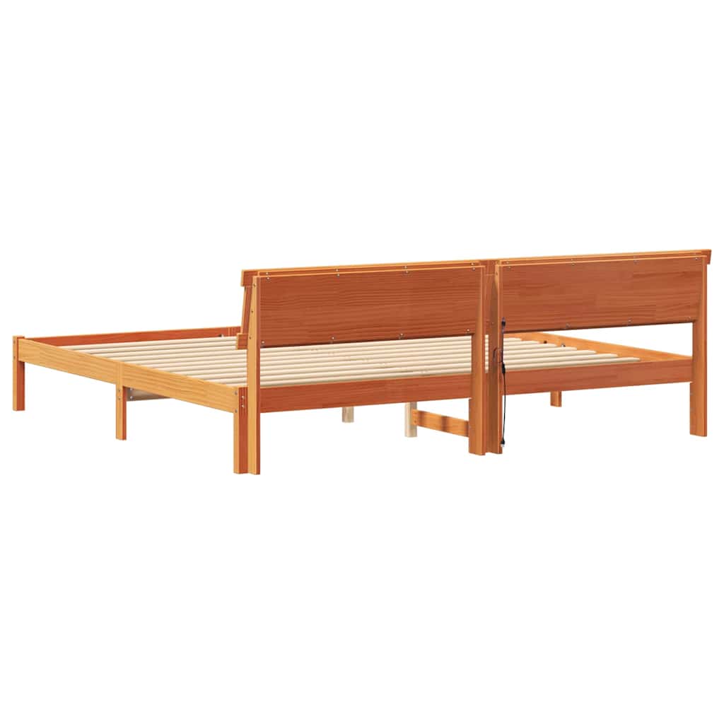 Struttura del letto Marrone cerato 180 x 200 cm Pino massello | homemem39