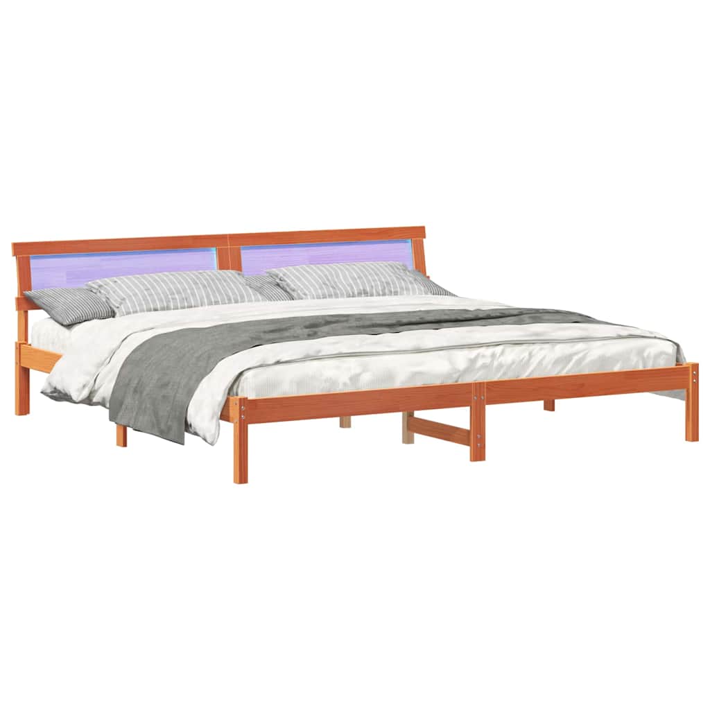 Struttura del letto Marrone cerato 180 x 200 cm Pino massello | homemem39