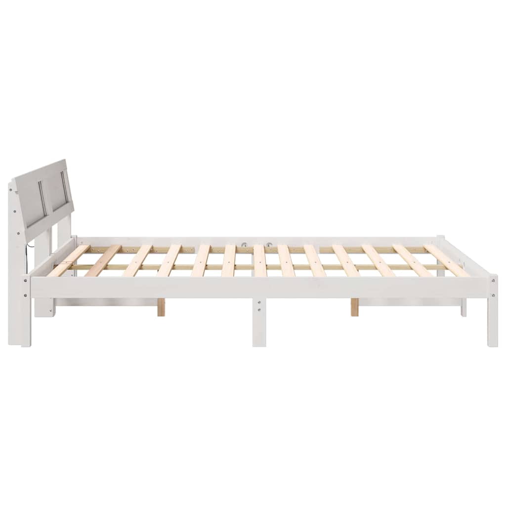Struttura del letto Bianco 160 x 200 cm Pino massello | homemem39