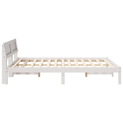 Struttura del letto Bianco 160 x 200 cm Pino massello | homemem39
