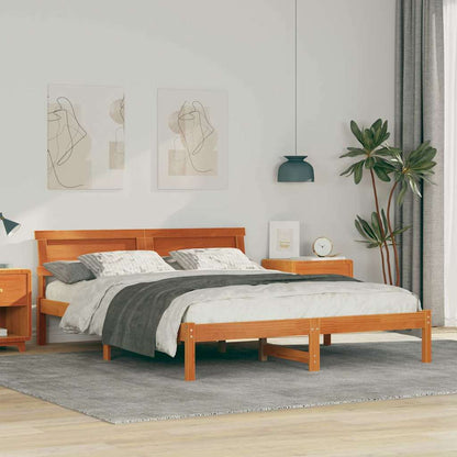 Struttura del letto Marrone cerato 160 x 200 cm Pino massello | homemem39