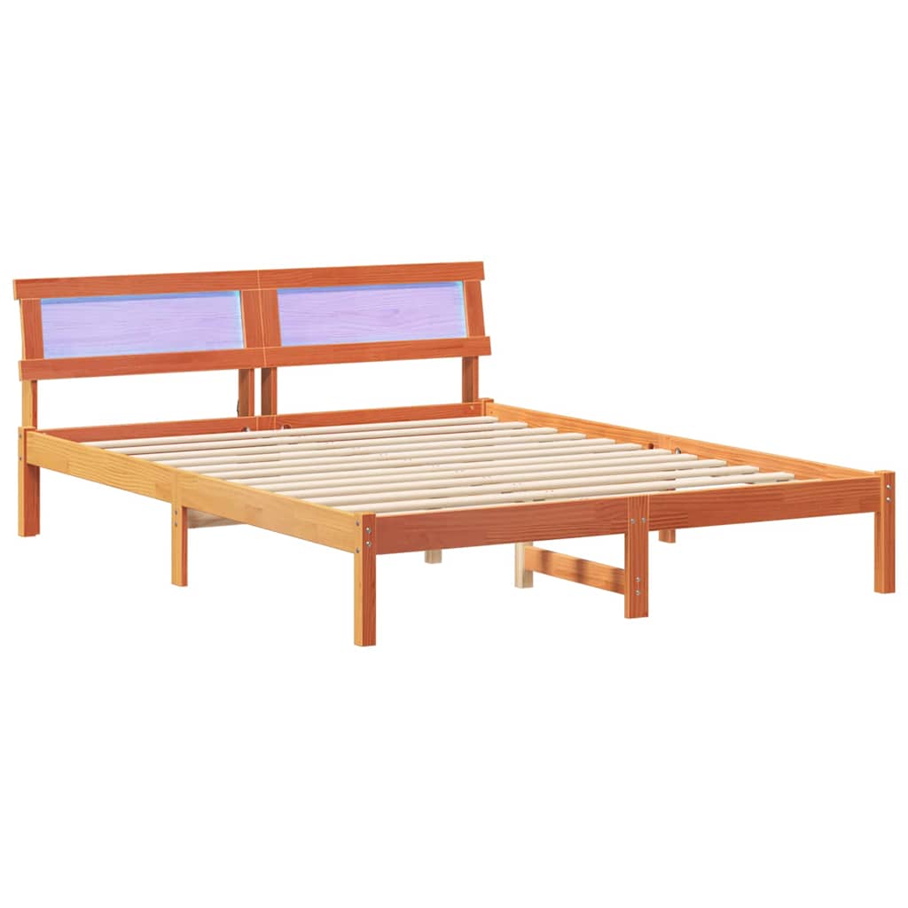 Struttura del letto Marrone cerato 160 x 200 cm Pino massello | homemem39