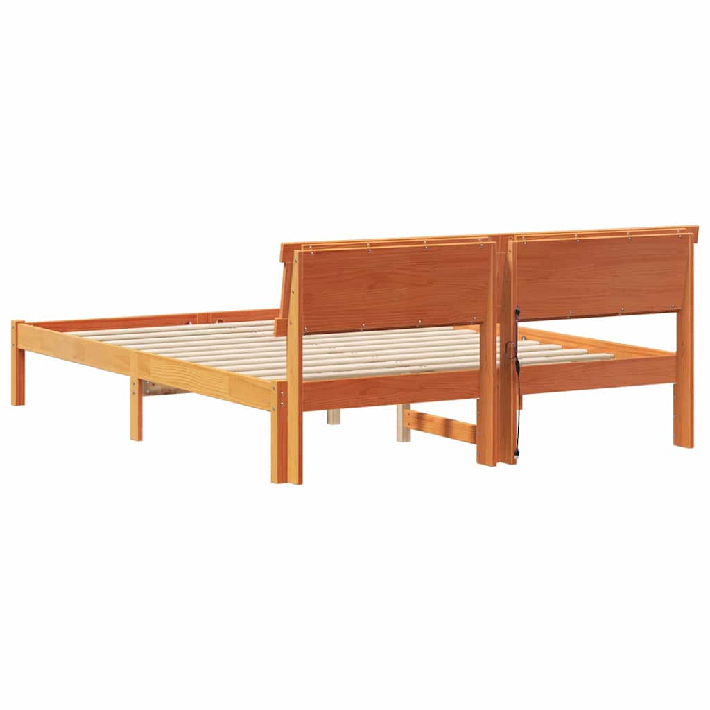Struttura del letto Marrone cerato 150 x 200 cm Pino massello | homemem39