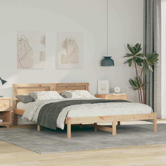 Struttura del letto Marrone 140 x 200 cm Pino massello | homemem39