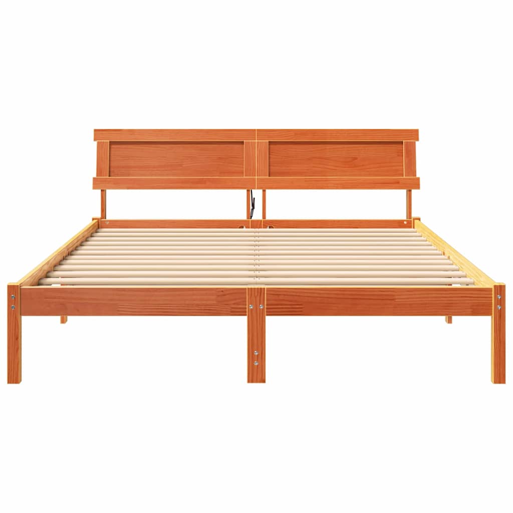Struttura del letto Marrone cerato 140 x 200 cm Pino massello | homemem39