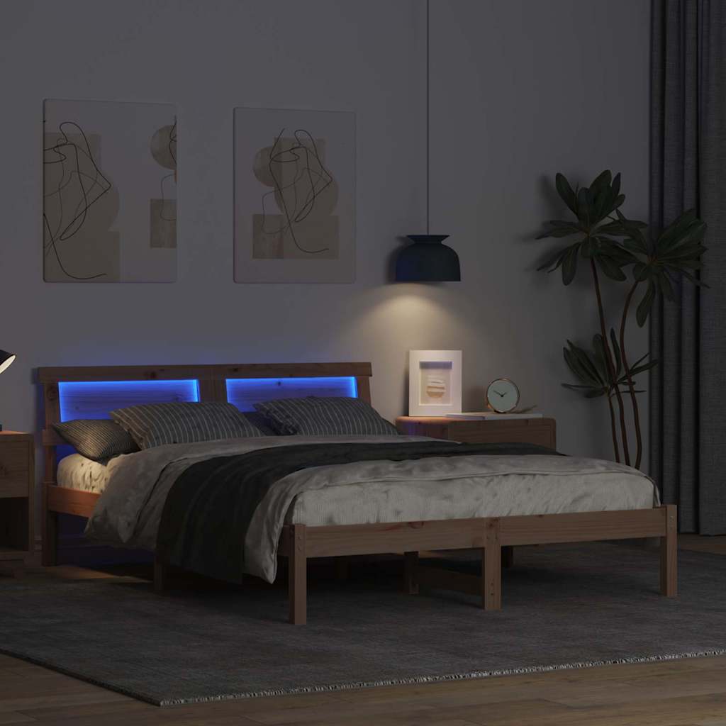 Struttura del letto Marrone 120 x 200 cm Pino massello | homemem39