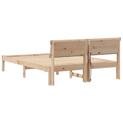 Struttura del letto Marrone 140 x 190 cm Pino massello | homemem39