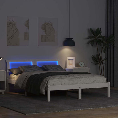 Struttura del letto Bianco 140 x 190 cm Legno di pino massello