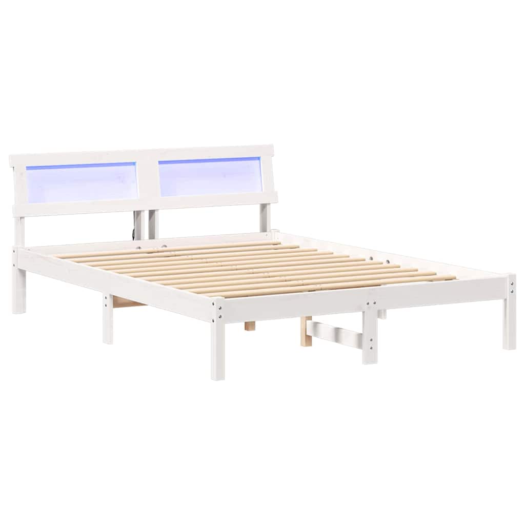 Struttura del letto Bianco 135 x 190 cm Pino massello | homemem39