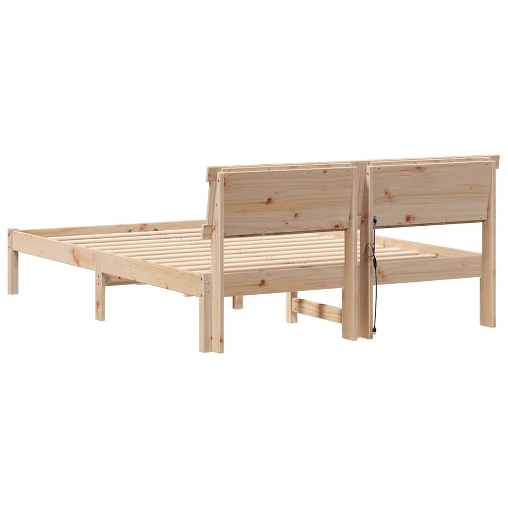 Struttura del letto Marrone 120 x 190 cm Pino massello | homemem39