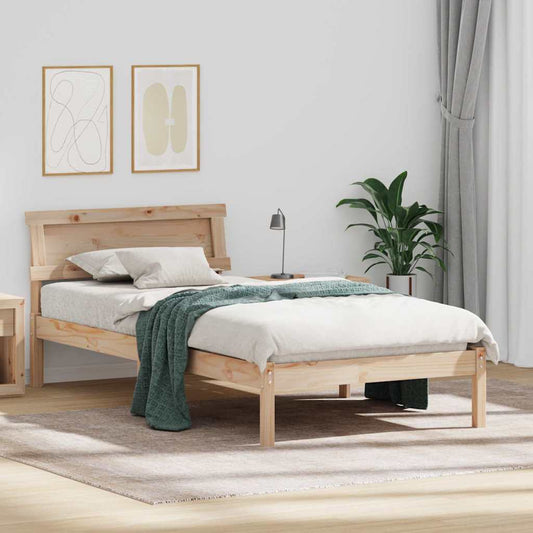Struttura del letto Marrone 100 x 200 cm Pino massello | homemem39