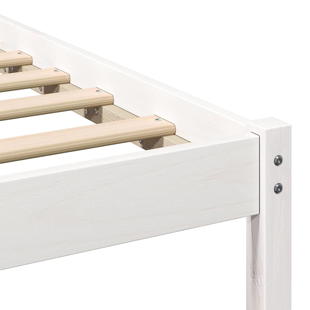 Struttura del letto Bianco 100 x 200 cm Pino massello | homemem39