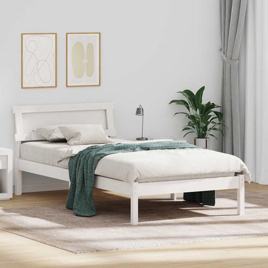 Struttura del letto Bianco 100 x 200 cm Pino massello | homemem39