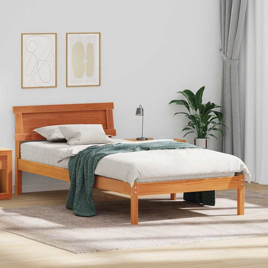 Struttura del letto Marrone cerato 100 x 200 cm Pino massello | homemem39