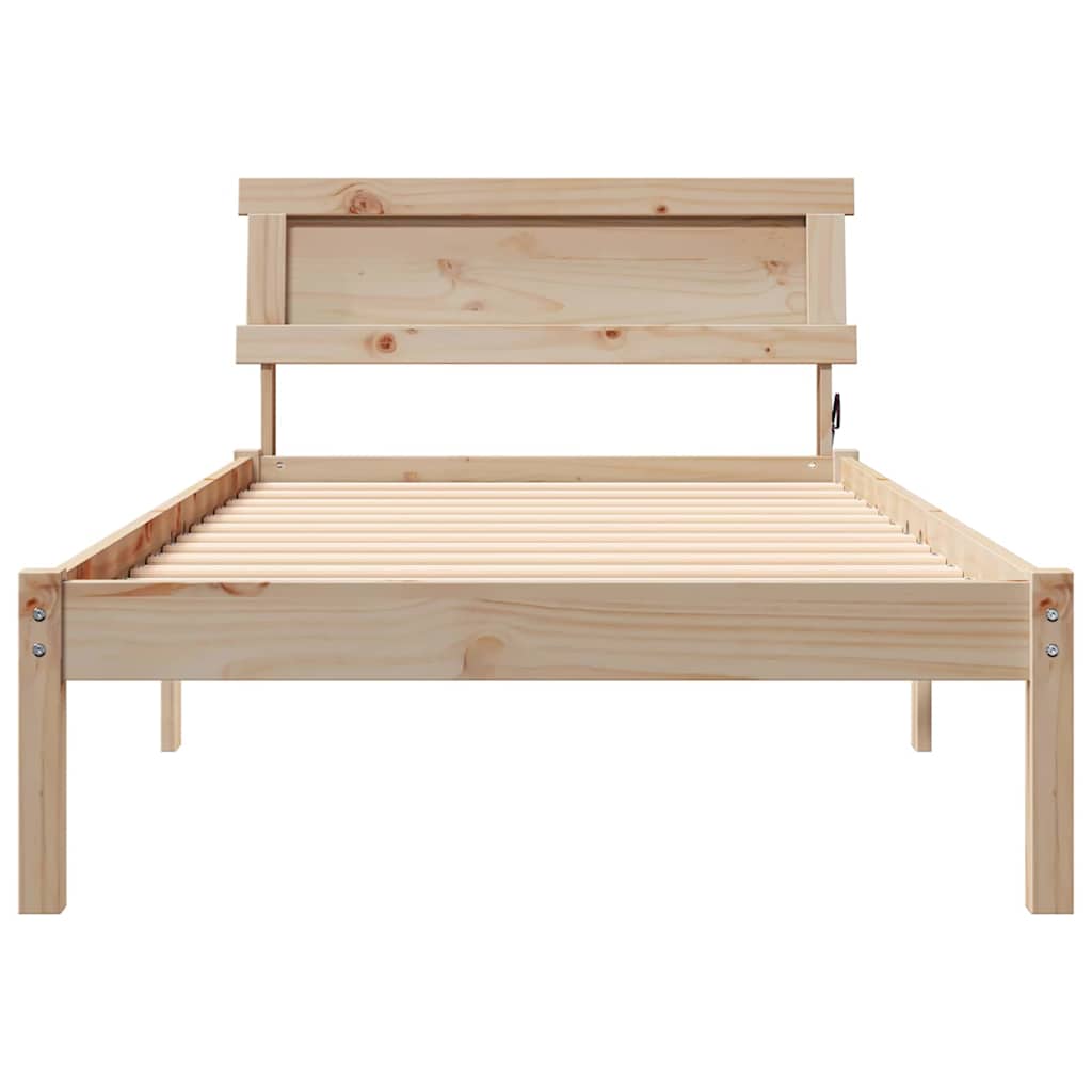 Struttura del letto Marrone 90 x 200 cm Pino massello | homemem39