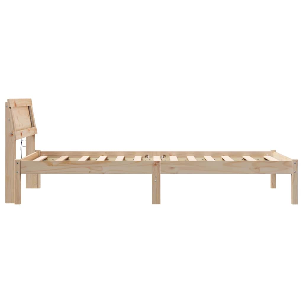 Struttura del letto Marrone 90 x 200 cm Pino massello | homemem39