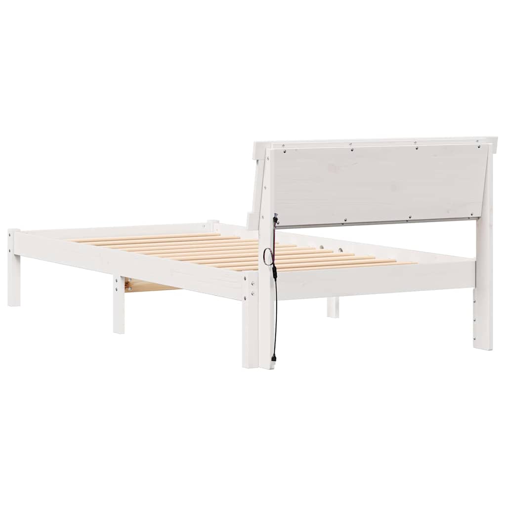 Struttura del letto Bianco 90 x 200 cm Pino massello | homemem39