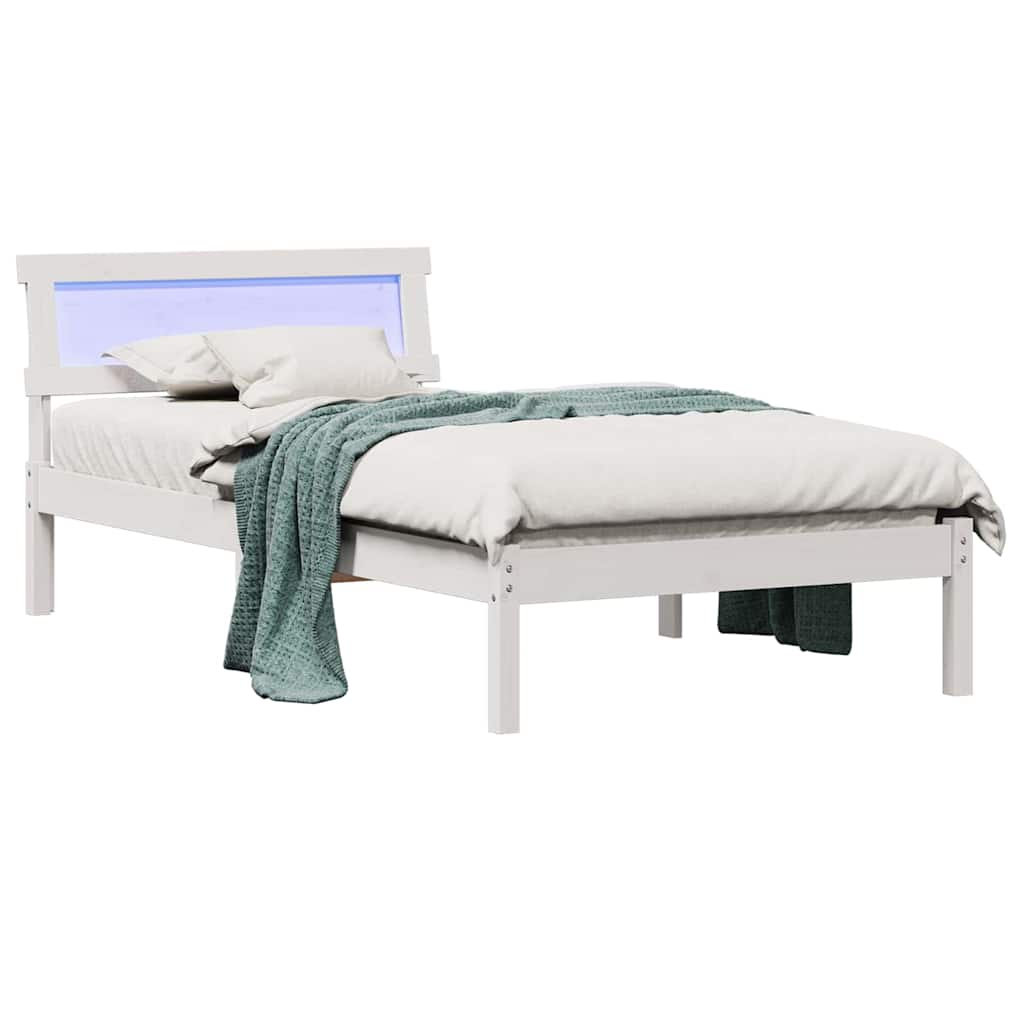 Struttura del letto Bianco 90 x 200 cm Pino massello | homemem39