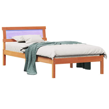 Struttura del letto Marrone cerato 90 x 190 cm Pino massello | homemem39