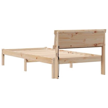 Struttura del letto Marrone 75 x 190 cm Pino massello | homemem39