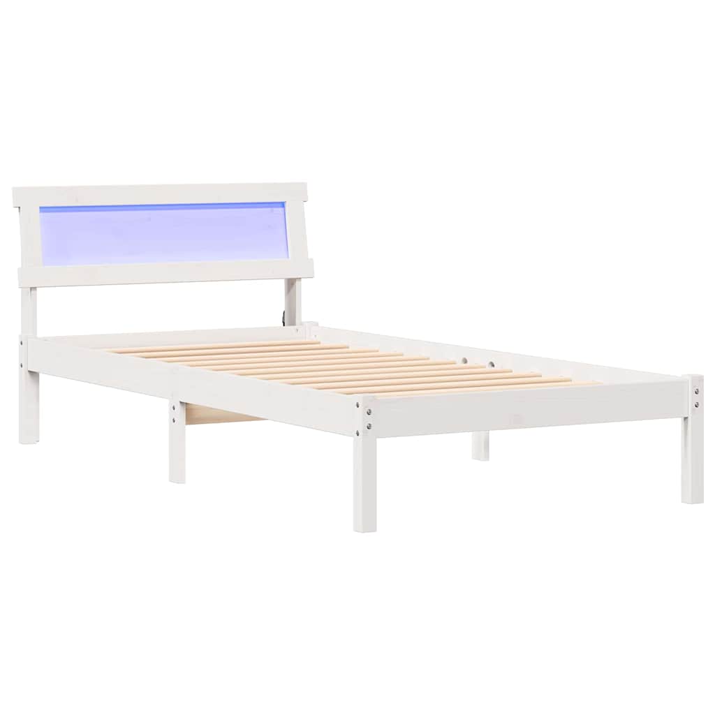 Struttura del letto Bianco 75 x 190 cm Pino massello | homemem39