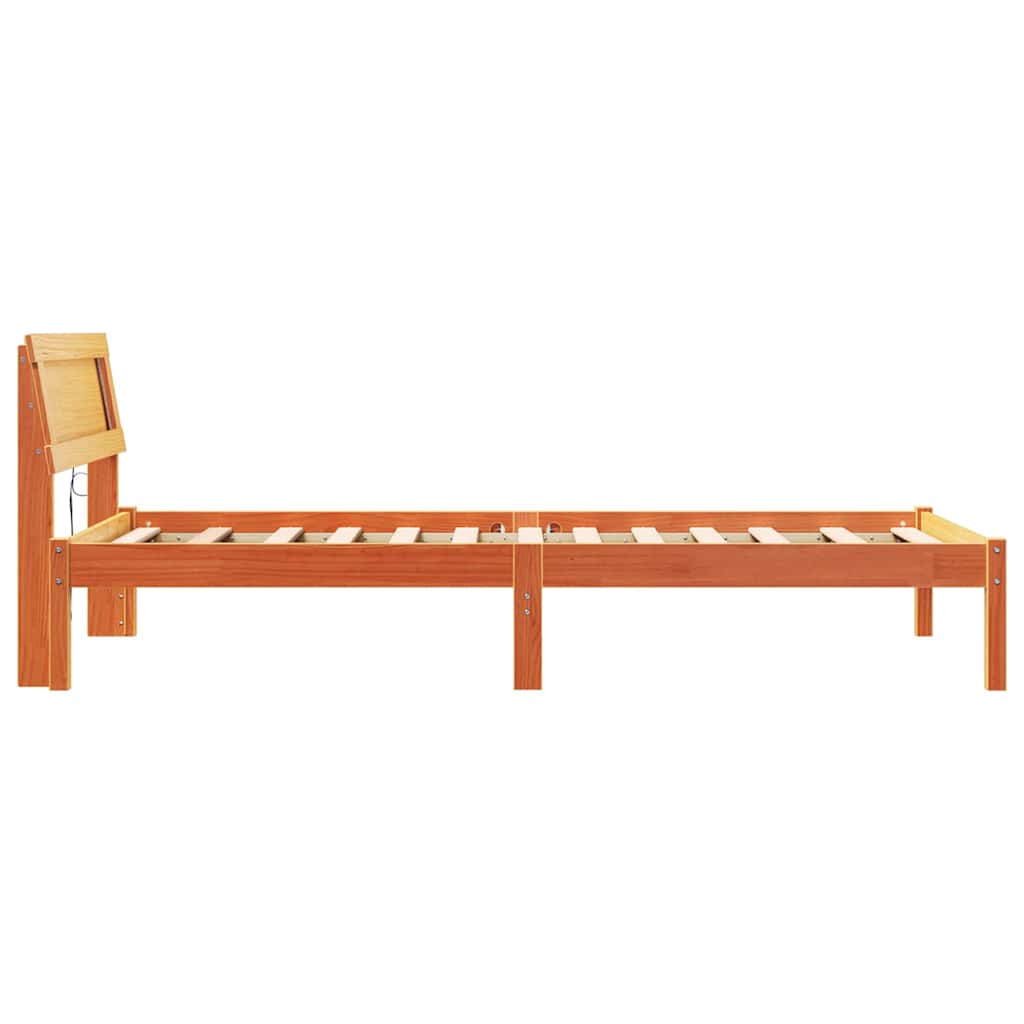 Struttura del letto Marrone cerato 75 x 190 cm Pino massello