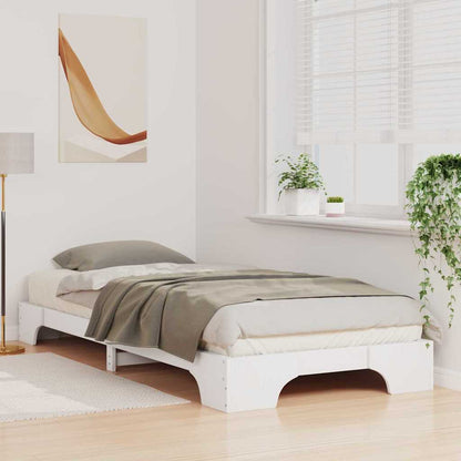 Struttura letto a terra Bianco 90 x 210 cm legno