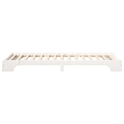 Struttura del letto Bianco 90 x 210 cm Pino massello | homemem39