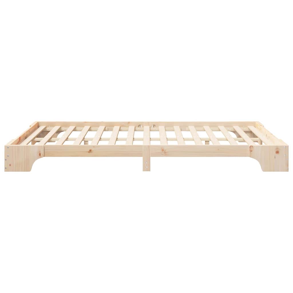 Struttura del letto Marrone 140 x 210 cm Pino massello | homemem39
