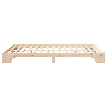 Struttura del letto Marrone 140 x 210 cm Pino massello | homemem39