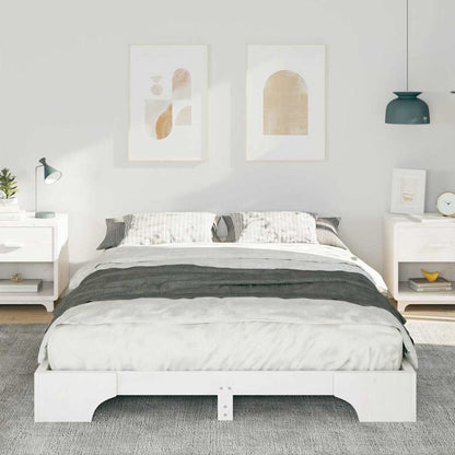 Struttura del letto Bianco 140 x 210 cm Pino massello | homemem39