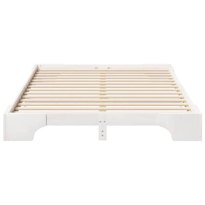 Struttura del letto Bianco 140 x 210 cm Pino massello | homemem39