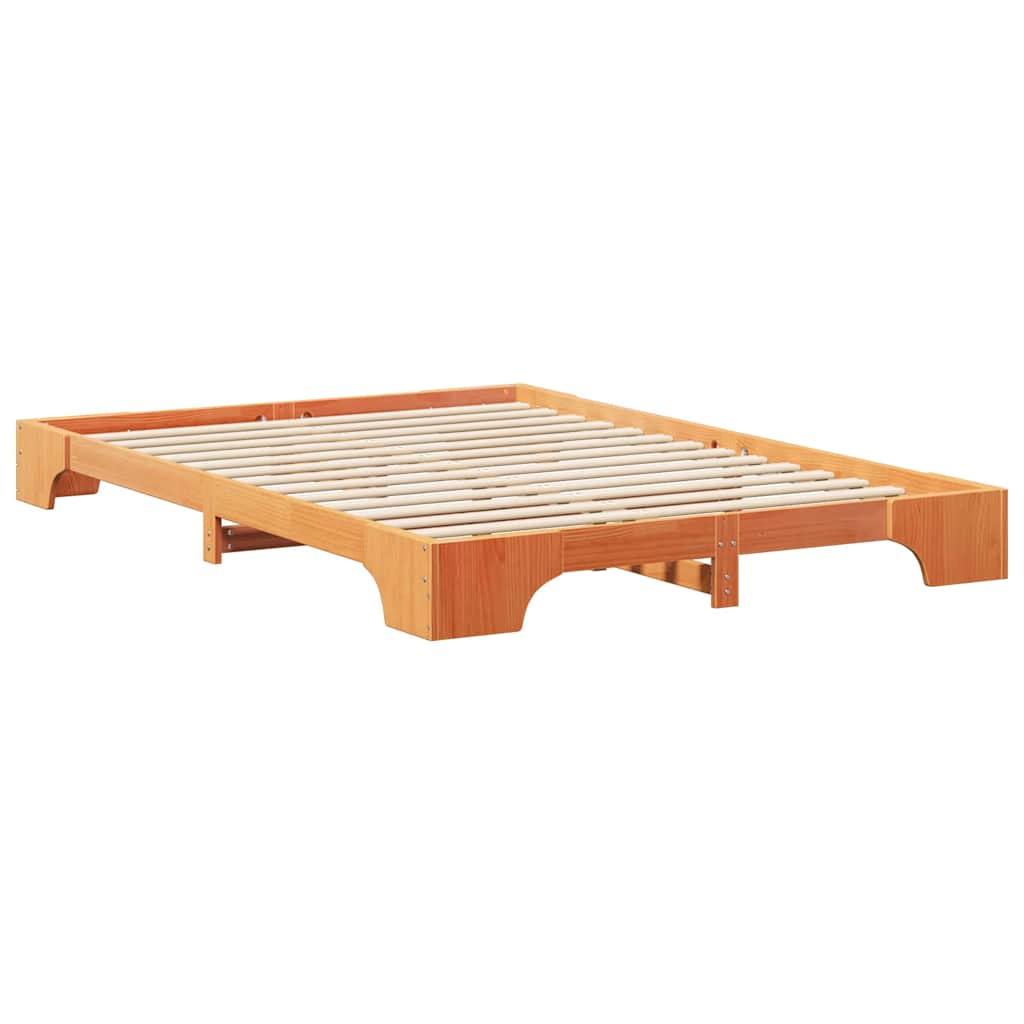 Struttura del letto Marrone 140 x 210 cm Pino massello | homemem39