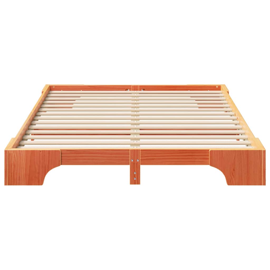 Struttura del letto Marrone 140 x 210 cm Pino massello | homemem39