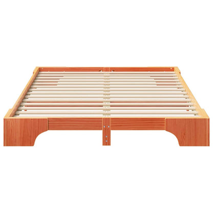 Struttura del letto Marrone 140 x 210 cm Pino massello | homemem39