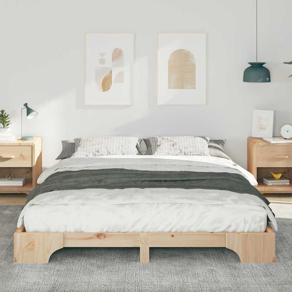 Struttura del letto Marrone 160 x 210 cm Pino massello | homemem39