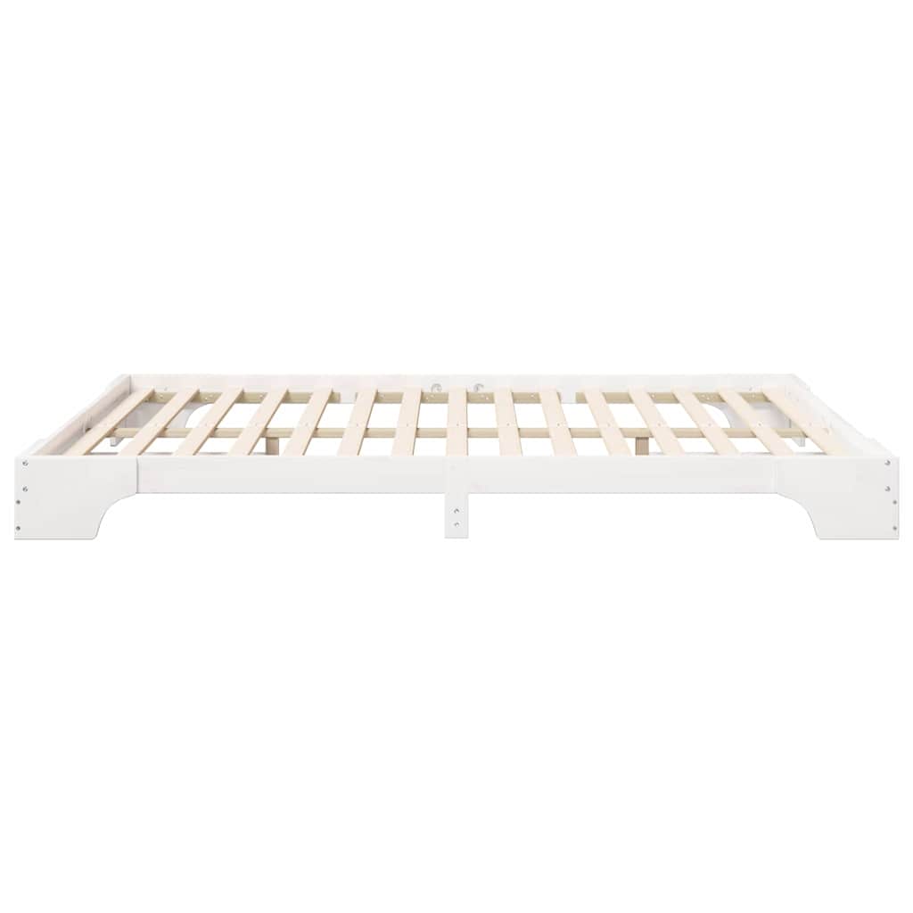 Struttura del letto Bianco 160 x 210 cm Pino massello | homemem39