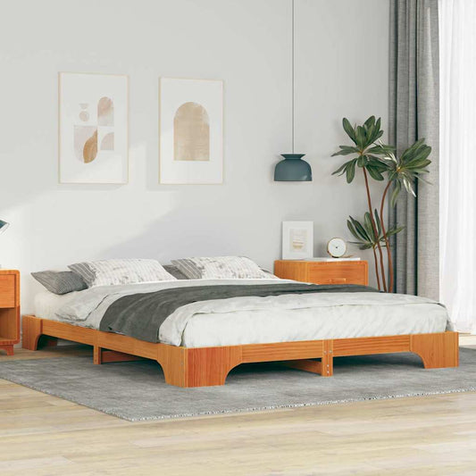 Struttura del letto Marrone 160 x 210 cm Pino massello | homemem39